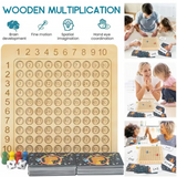 MathQuest - Montessori Wooden Multiplication Board