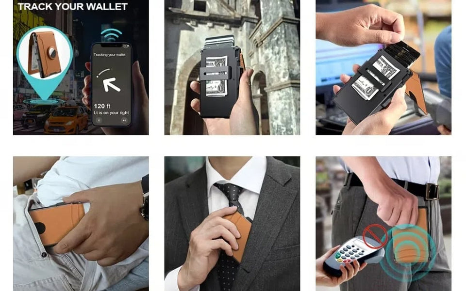 VaultOne - Premium RFID AirTag Wallet
