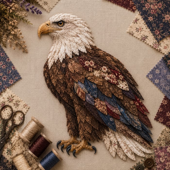 CraftNest – Handmade Patchwork Bird Hanging Kit