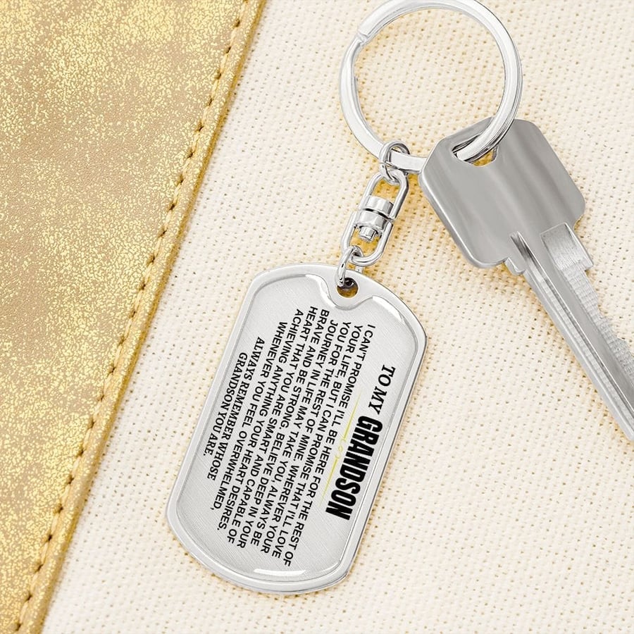 BraveBond - Unique Cherished Grandson Keychain