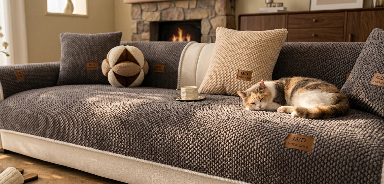 PawLuxe – Ultra-Soft Non-Slip Pet-Friendly Sofa Cover