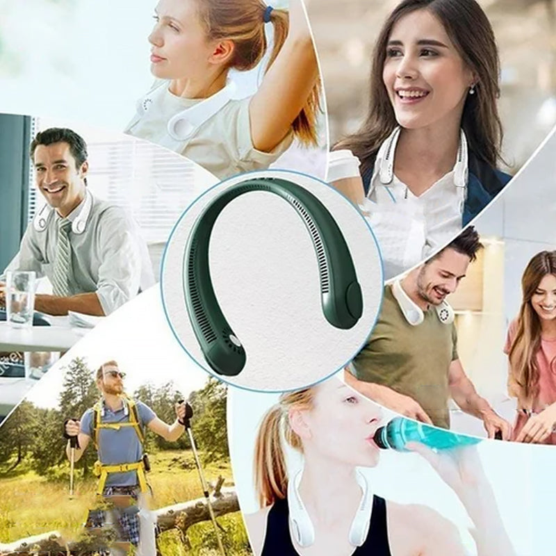 NeckBreeze Pro - 360° Airflow Cooling Fan for Outdoor Comfort