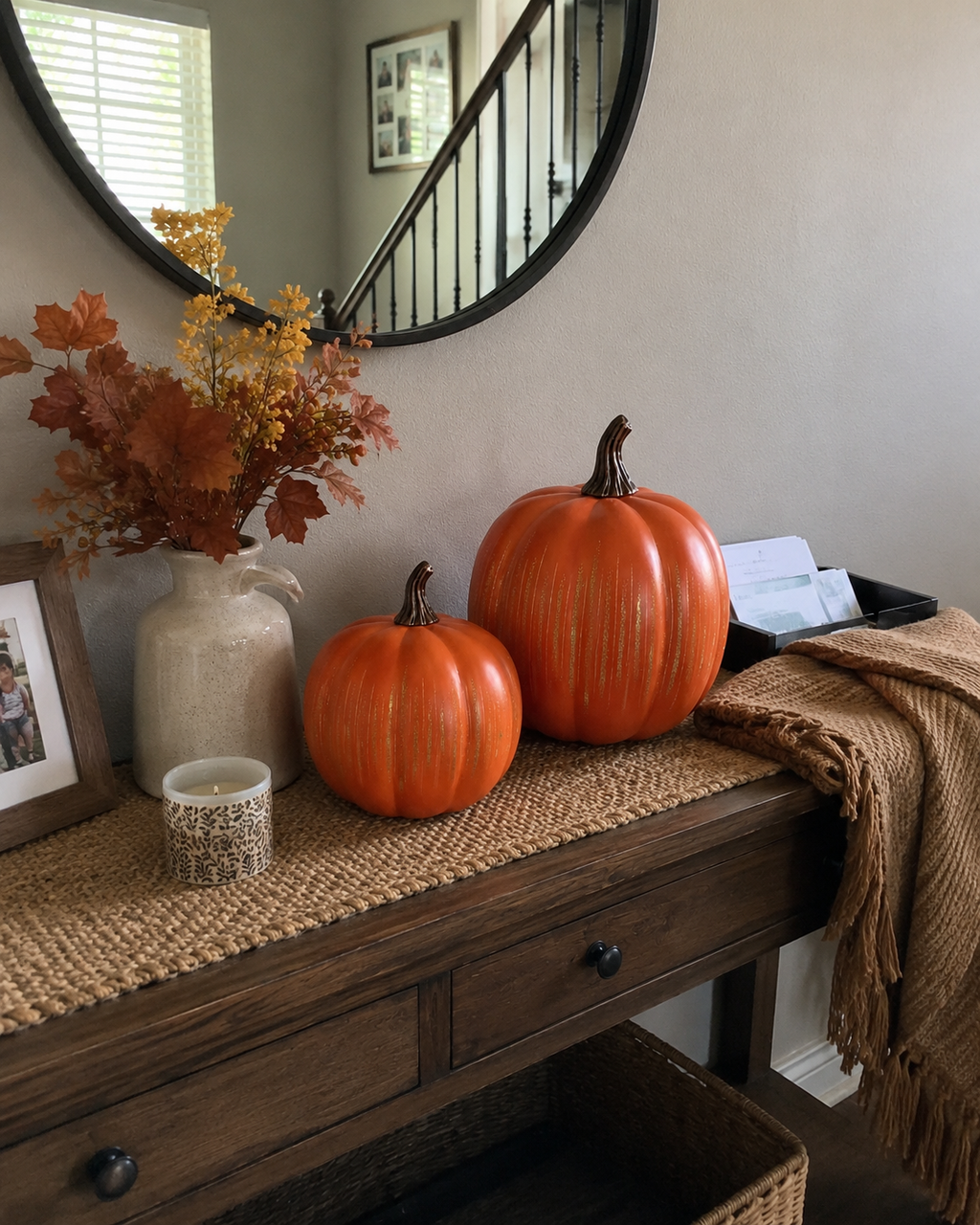 GlowHaven – Decorative Twinkling Glass Pumpkin Light