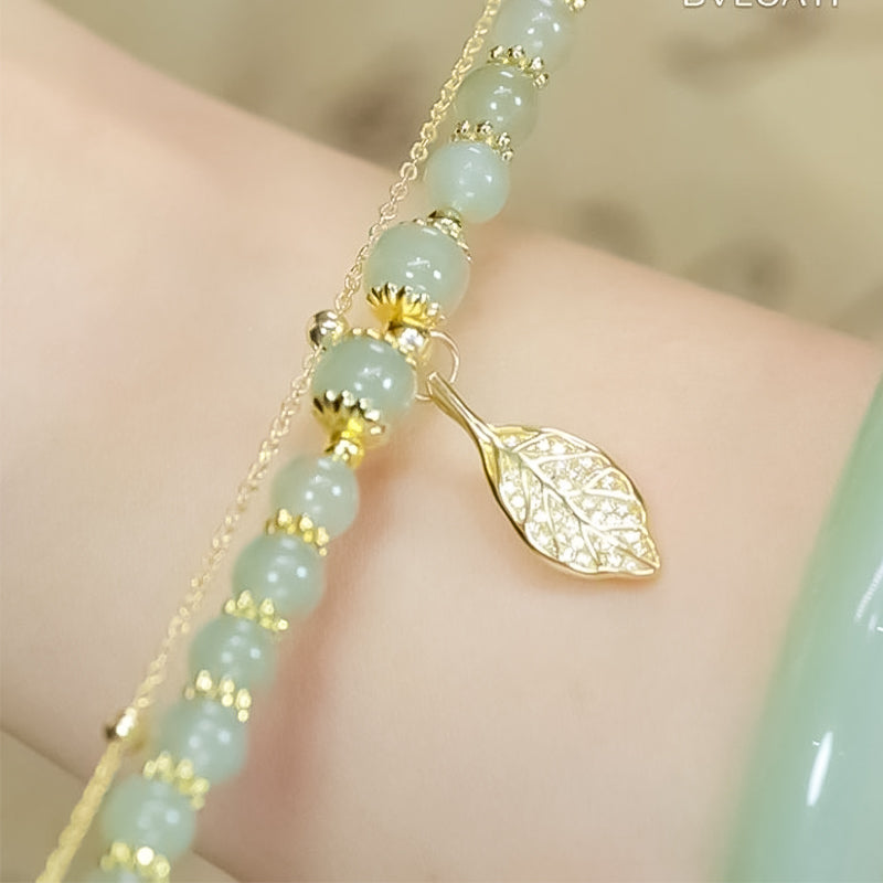 LeafLuxe – Hetian Jade Bracelet