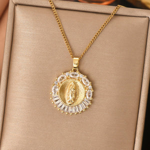 DivineAura – Virgin Mary Pendant Necklace