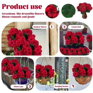 EverBloom – Artificial Geranium Outdoor Flowers
