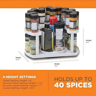 Organize360 Elite - Dual Layer Turntable Rack