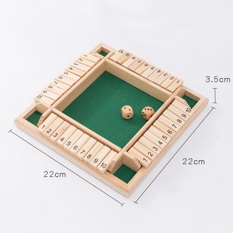 RollFusion - Wooden Shut the Box Game for Smart Fun