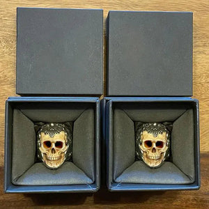 Enigmatic Antler Skull Blossom Ring marnetic