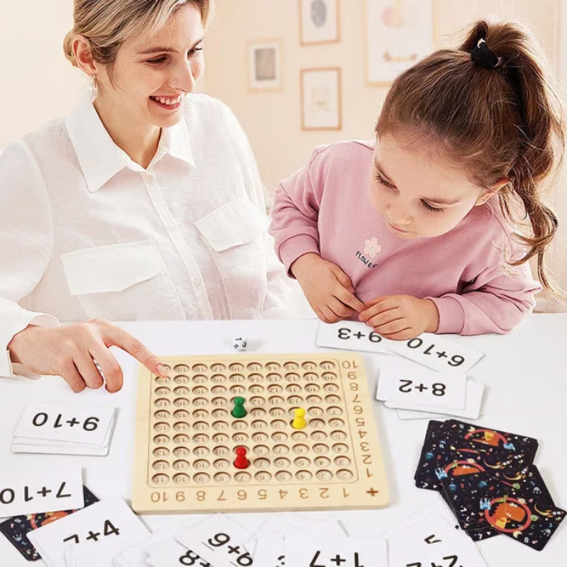MathQuest - Montessori Wooden Multiplication Board