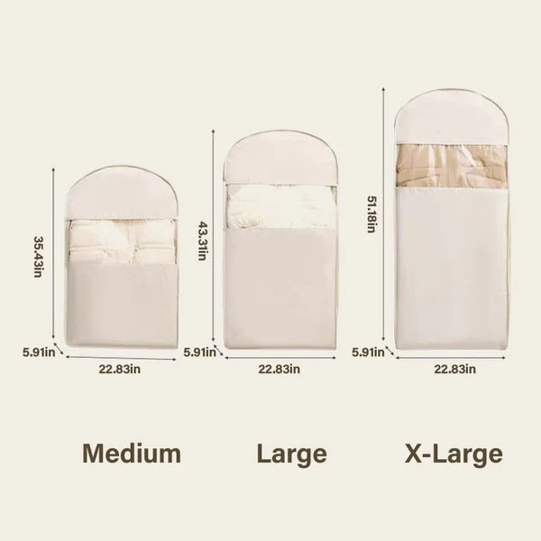 GarmentGlow – Sleek Hanging Storage Bag with Space Saving Zip