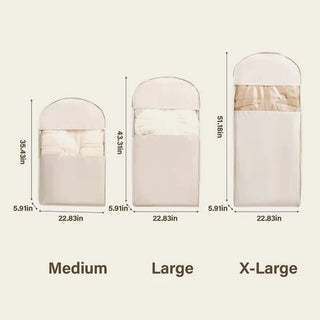 GarmentGlow – Sleek Hanging Storage Bag with Space Saving Zip