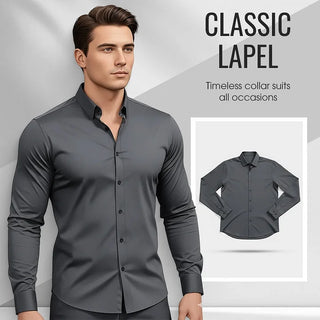 EternaStyle – Elegant Lapel Long Sleeve Shirt