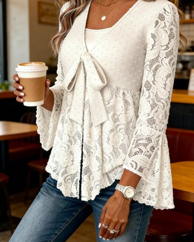 UrbanGrace - Women’s V-Neck Blouse