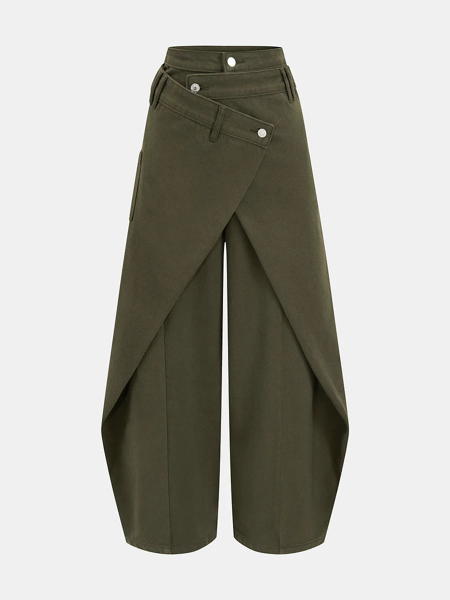 TwistWaist – Cross Front Wide Leg Jeans