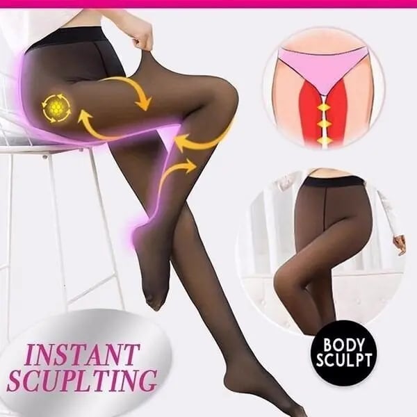 Sculpt & Snuggle - High-Waist Winter Pantyhose