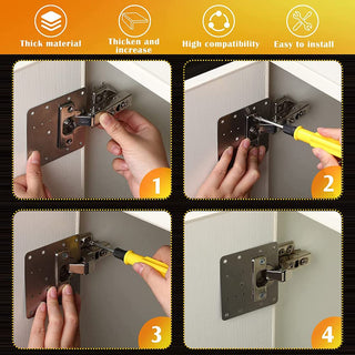 HingePro – Strong Fixing Plate Bracket Set