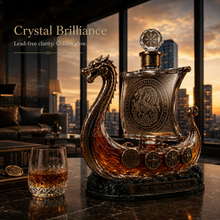 NorseLegacy – Crystal Dragon Ship Whiskey Decanter