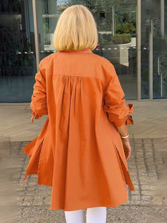 FlowLine – Women’s Long Cotton Swing Shirt Jacket