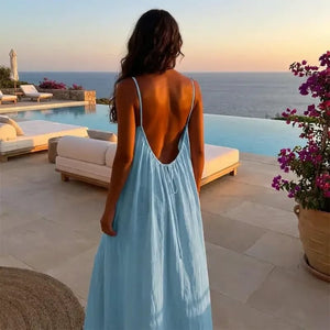TwilightElegance - Backless Silhouette Dress