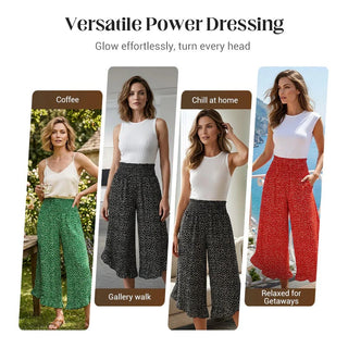 👖Women's Flowy High Waist Wide-Leg Pants – Slimming, Comfy & Chic🌺