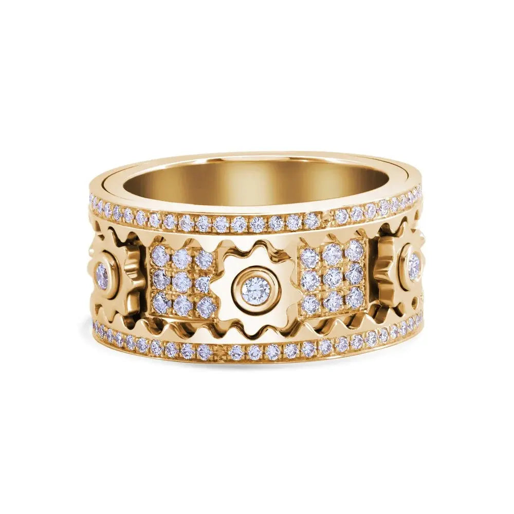 Handmade Diamond Ornate Geometric 3D Band Ring (Buy 2 Free Shipping) Marnetic