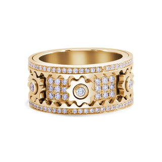 Handmade Diamond Ornate Geometric 3D Band Ring (Buy 2 Free Shipping) Marnetic