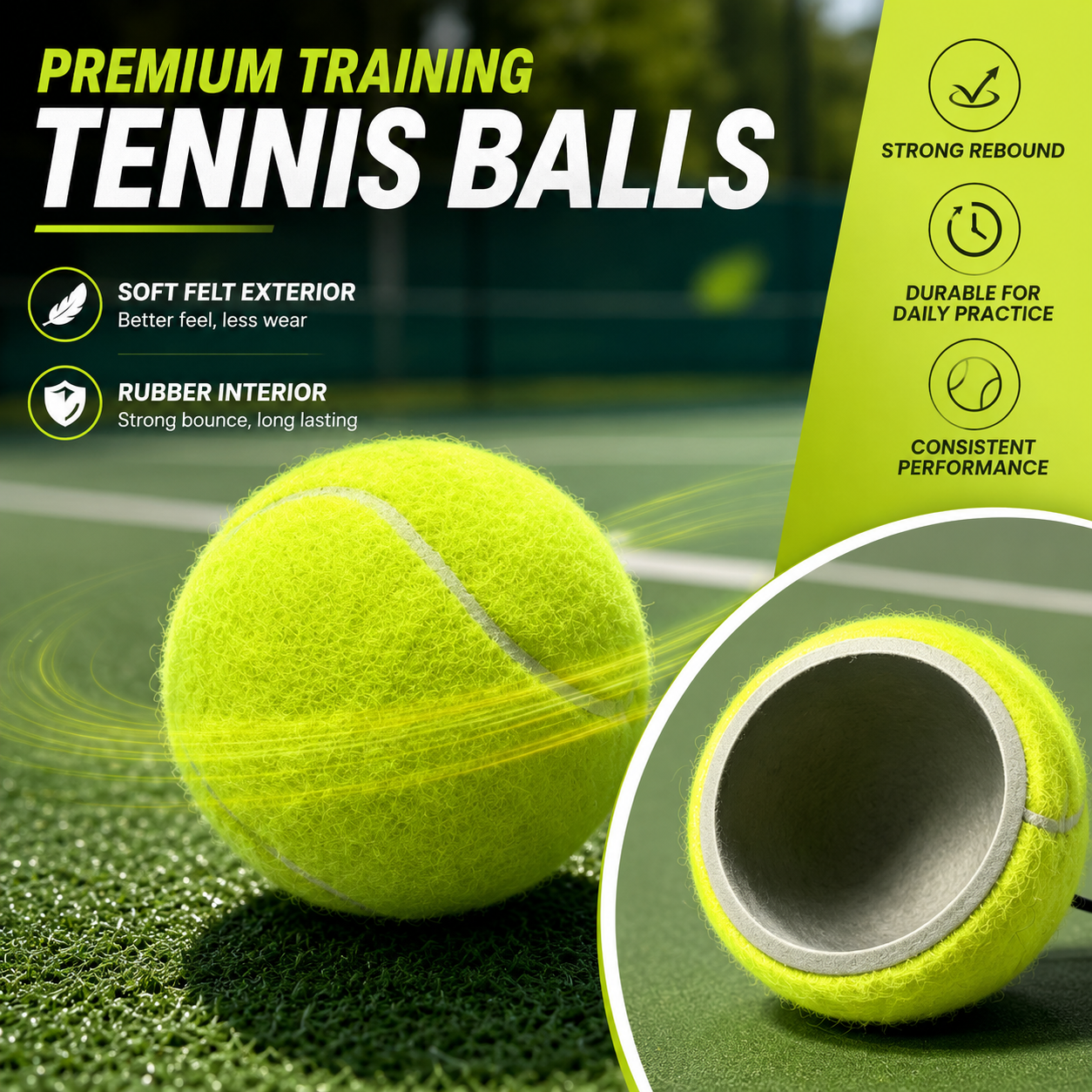 RallyCore – Solo Tennis Rebound Trainer Set