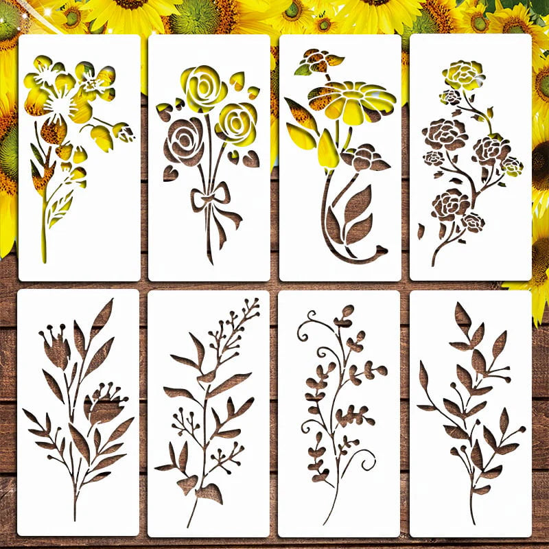BloomCraft | Reusable Decorative Flower Stencil Set