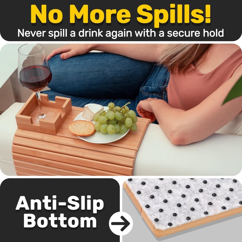 CouchSip – Wooden Sofa Cup Holder