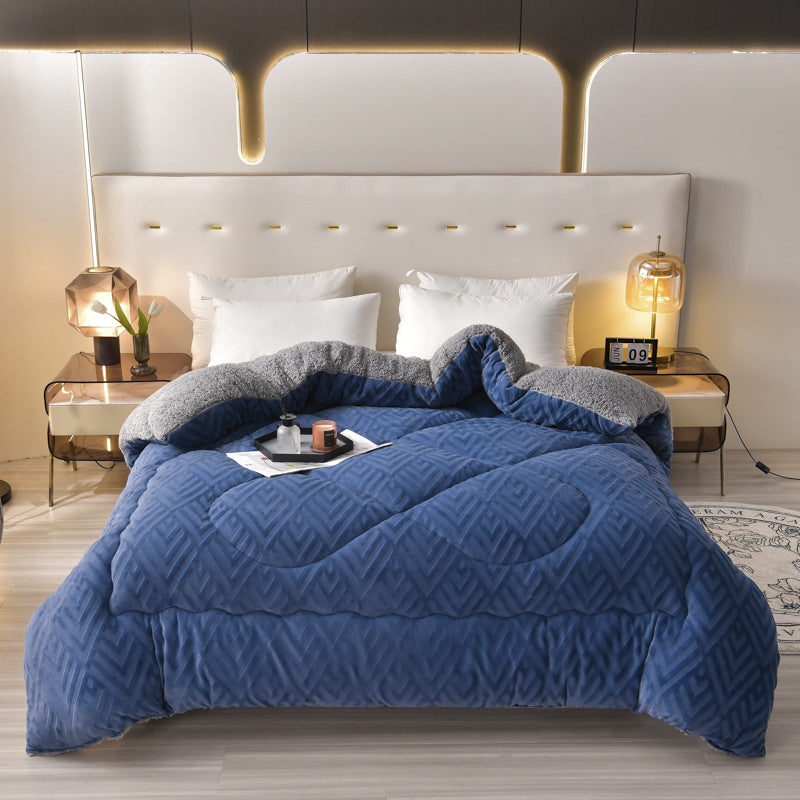WarmHaven – Quilted Sherpa Winter Blanket