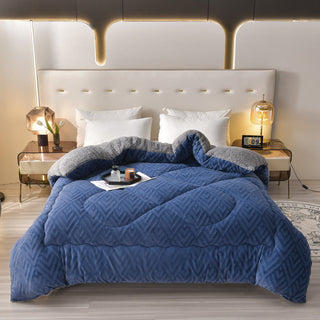 WarmHaven – Quilted Sherpa Winter Blanket
