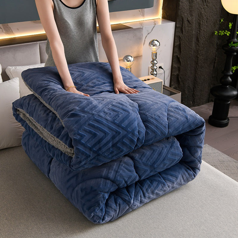 WarmHaven – Quilted Sherpa Winter Blanket