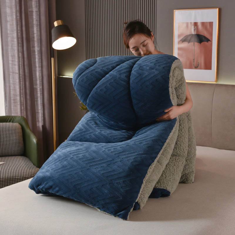 WarmHaven – Quilted Sherpa Winter Blanket
