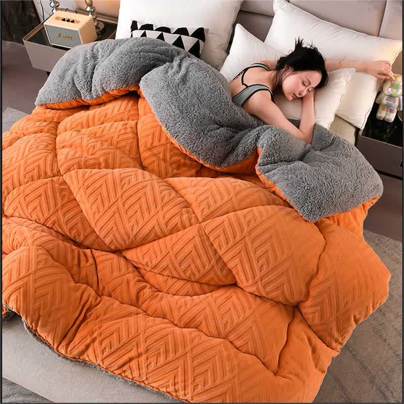 WarmHaven – Quilted Sherpa Winter Blanket