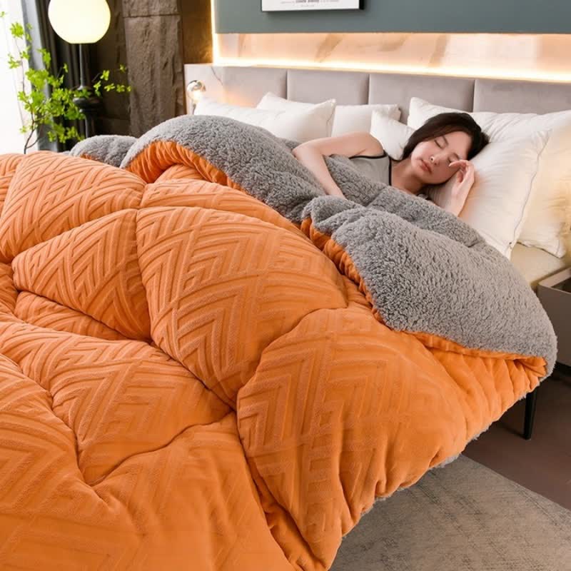 WarmHaven – Quilted Sherpa Winter Blanket