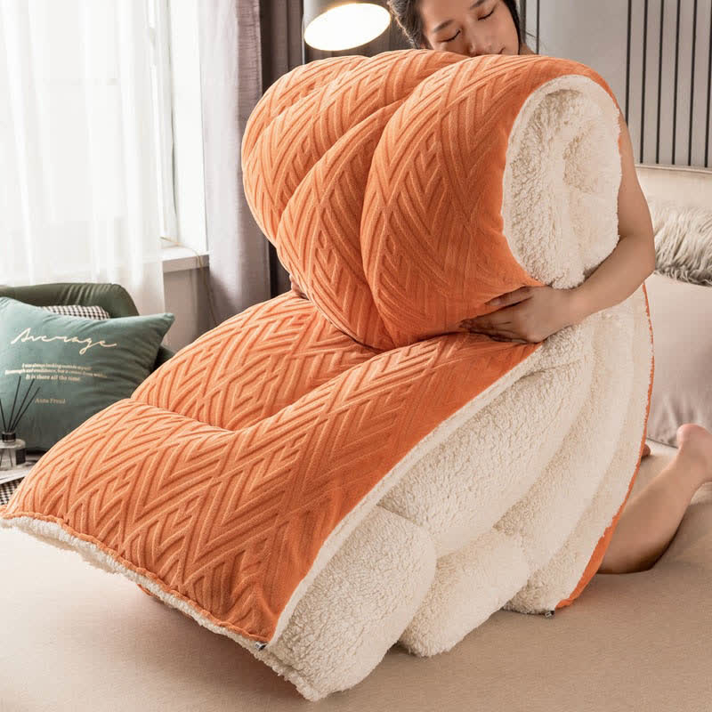 WarmHaven – Quilted Sherpa Winter Blanket