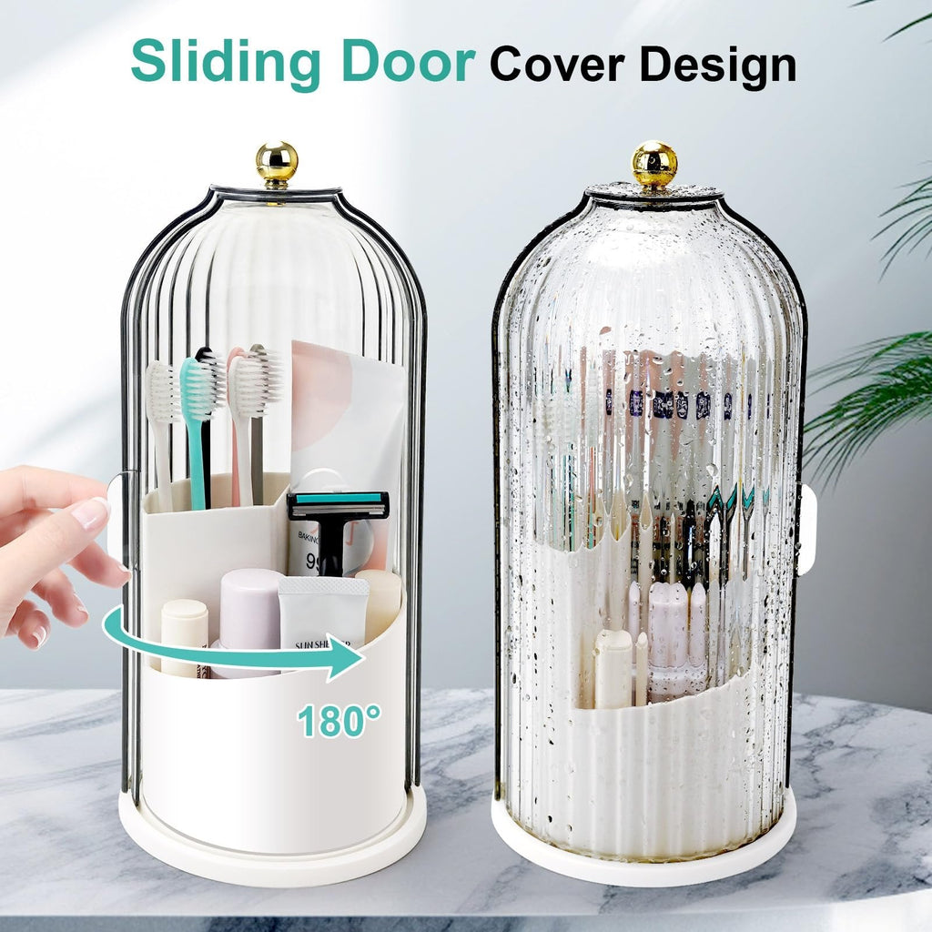 BrushNest – Sliding Lid Toothbrush Organizer