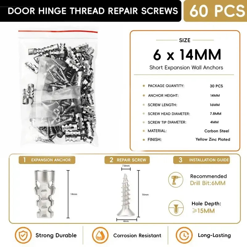 WallGrip – Self-Drilling Drywall Anchor Kit