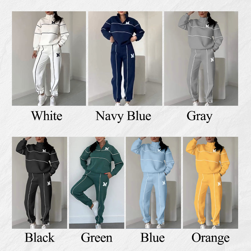 UrbanEase – Casual Line Sweatshirt 2-Piece Set