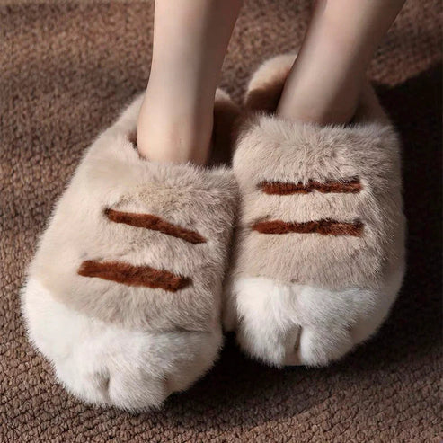 PurrPaws – Cozy Cat Paw Slippers