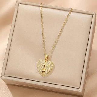 Eternal Guardian-Angel Wings Memorial Necklace with Hidden Name