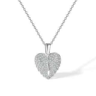 Eternal Guardian-Angel Wings Memorial Necklace with Hidden Name