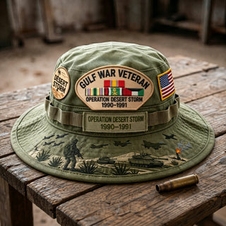 🇺🇸 Last Day Promo: 49% OFF 🎖️ - Gulf War Veteran Desert Storm Tribute Boonie Hat