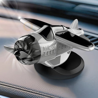 SkySpin – Retro Solar Airplane Dashboard Ornament