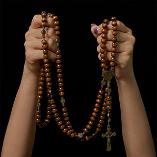 Christianartworkshop 15/20 Decade Olive Wood Rosary with St. Benedict, Crucifix & Waist Chain Design—Divine Devotion in Dual Use - image 15