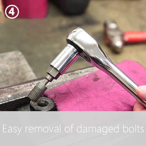 TorqueOut – Professional Broken Bolt Extractor Set - 10-Piece Screw Extractor Kit