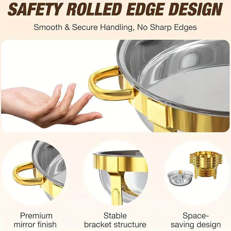 FeastGlow – Stainless Steel Chafing Dish Buffet Set