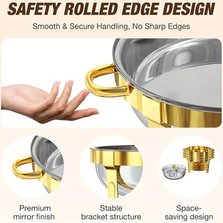 FeastGlow – Stainless Steel Chafing Dish Buffet Set