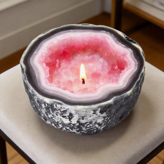 MysticGlow – Healing Mineral Crystal Candle Collection